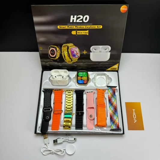 H20 Ultra Smartwatch 10 In 1 + Free AirPods