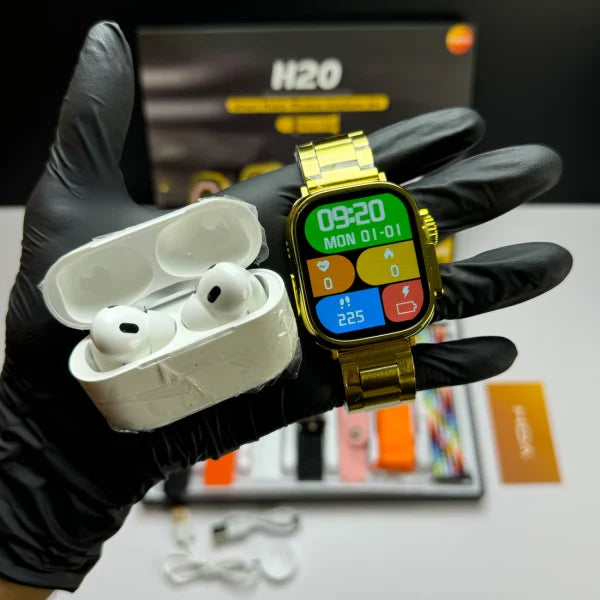 H20 Ultra Smartwatch 10 In 1 + Free AirPods