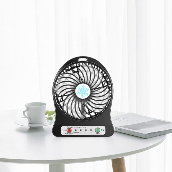 Portable Mini Desktop Fan With Rechargeable Battery