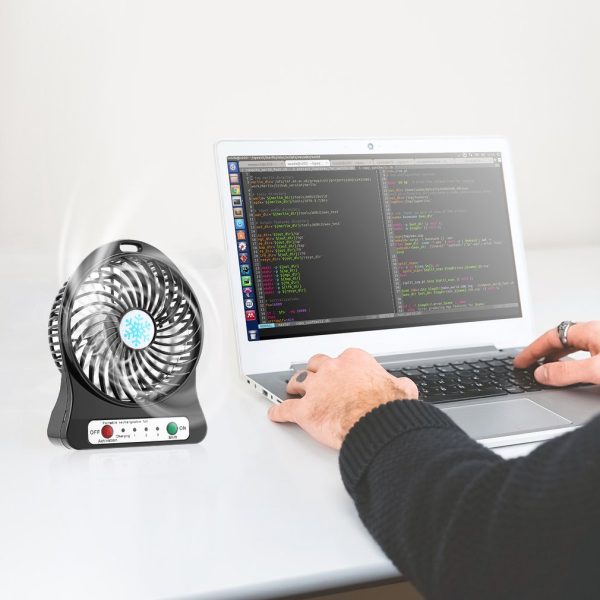 Portable Mini Desktop Fan With Rechargeable Battery